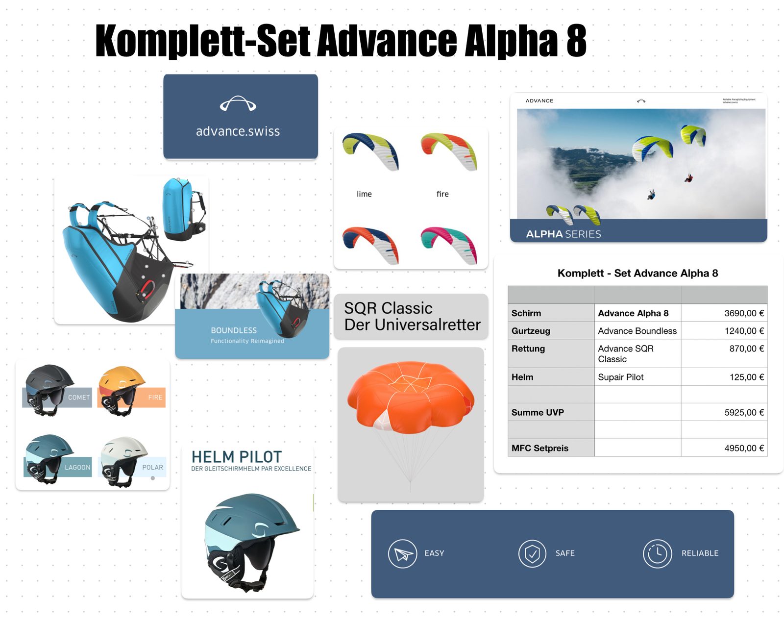 Komplett-Set Advance Alpha 8